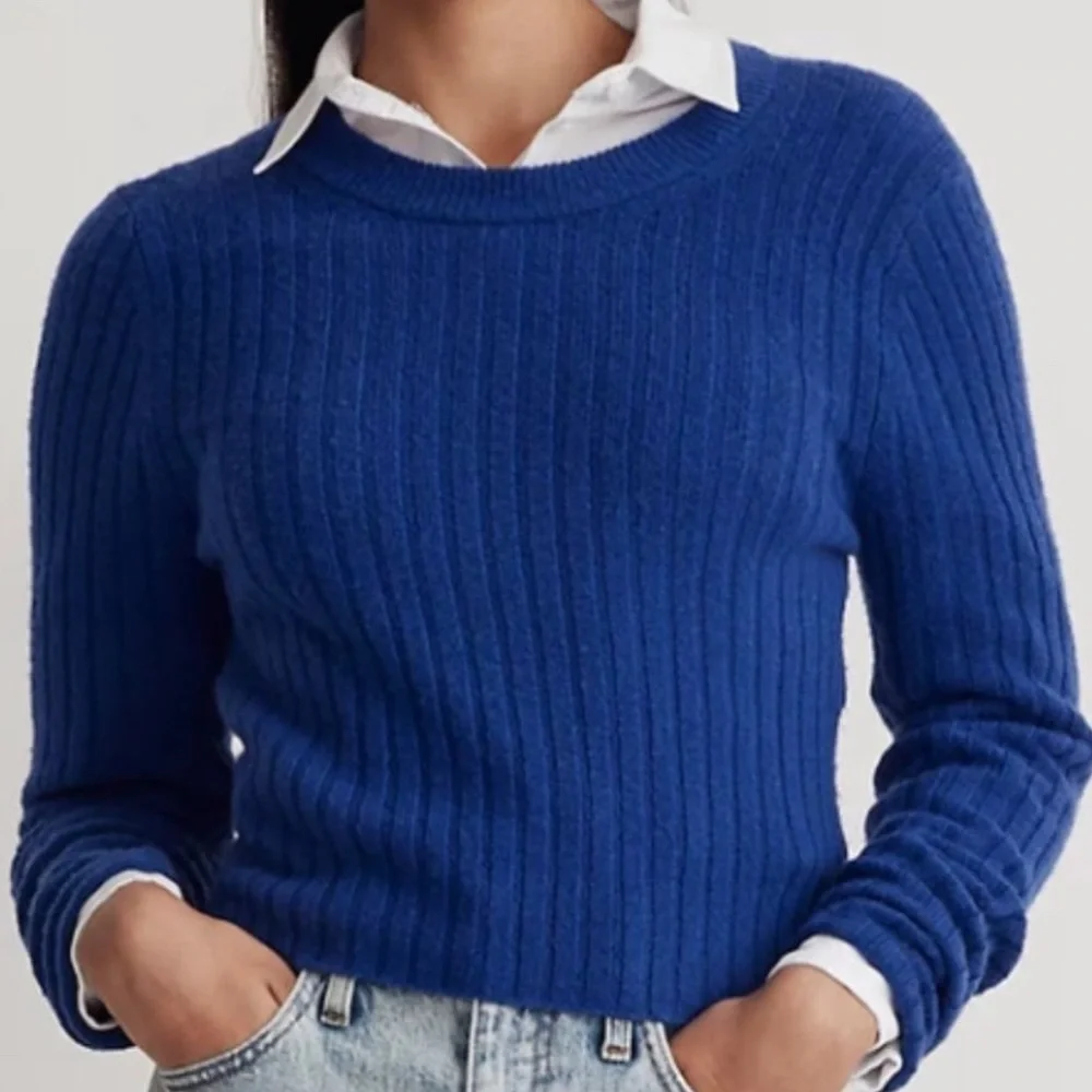 Madewell Readfield Pullover Sweater in Voyage Blue - Picture 2 of 6